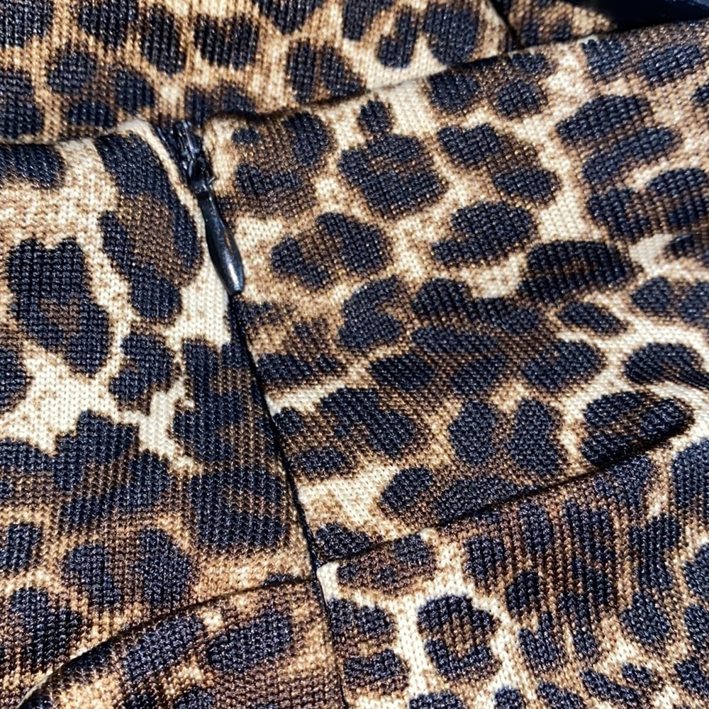 Carmen Marc Valvo leopard print bodycon dress size xsmall - Picture 8 of 9